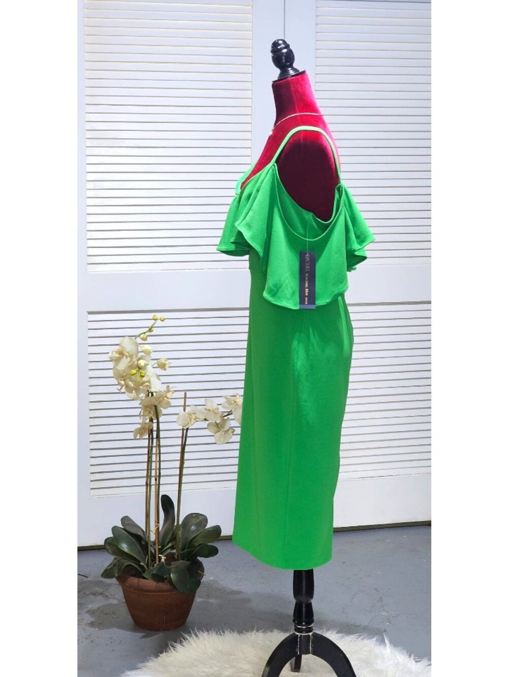NWT Rachel Rachel Roy Women's Green Marcella Drapey Sheath Dress Size XL 2441 - Picture 5 of 16